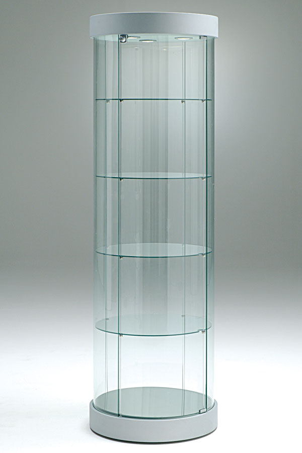 verkiezing Fascineren Infrarood Design ronde vitrinekast ø57x190cm
