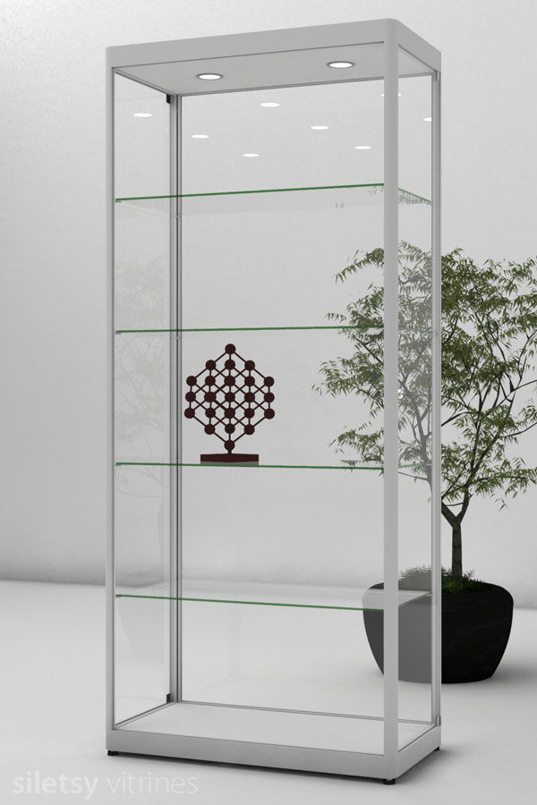 Vitrine PR10 met zijdraaideuren 86x44x198cm