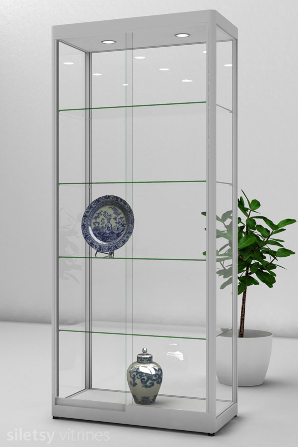 Vitrine PR10 met schuifdeuren 86x44x198cm