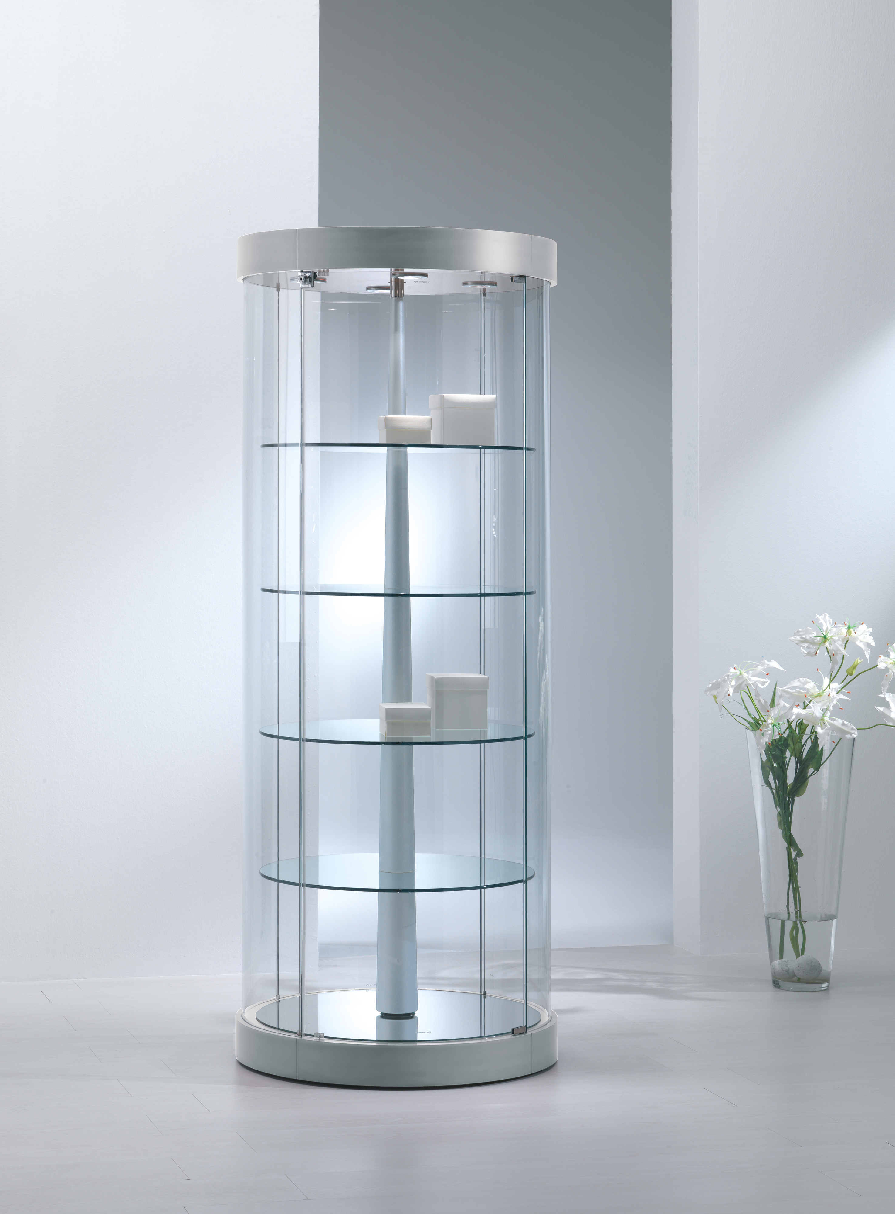 Design ronde draai-vitrine ø71x190cm