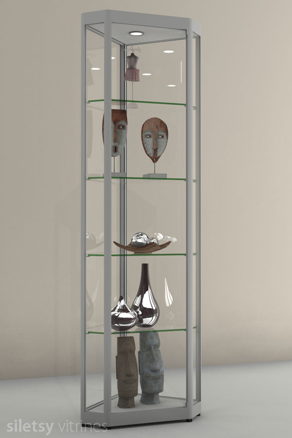 Hoekvitrine PR-41 46x46x198cm