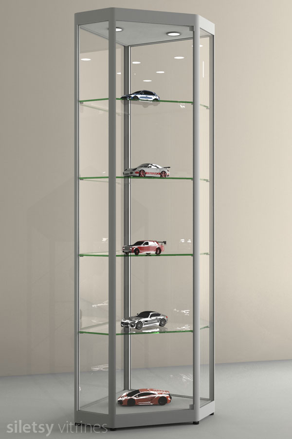 Hoekvitrine PR-42 53x53x198cm