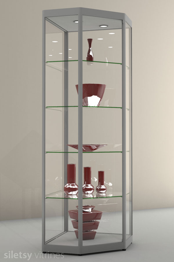 Hoekvitrine PR-43 64x64x198cm