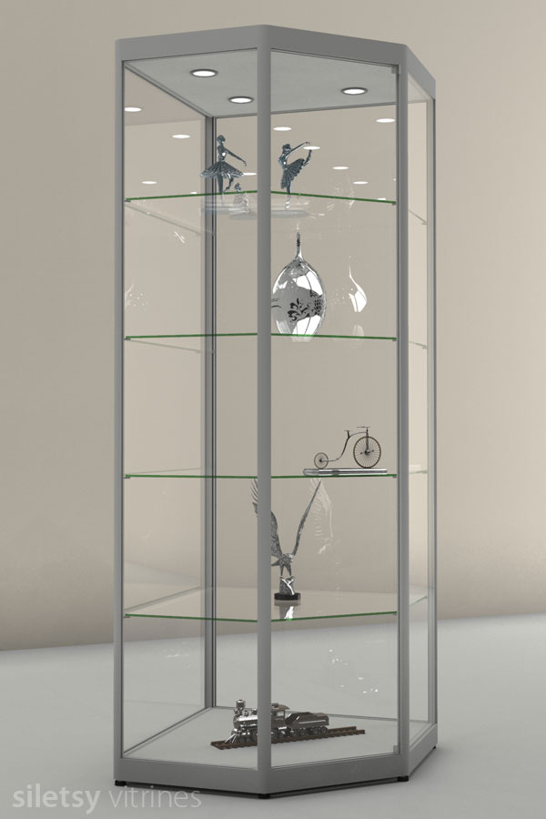 Hoekvitrine PR-44 73x73x198cm