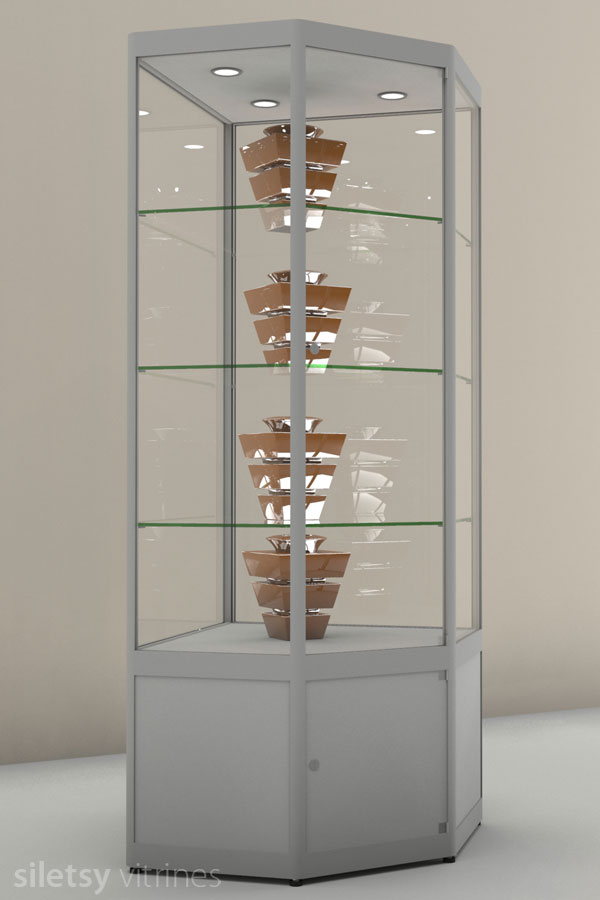 Hoekvitrine PR-44/B 73x73x198cm